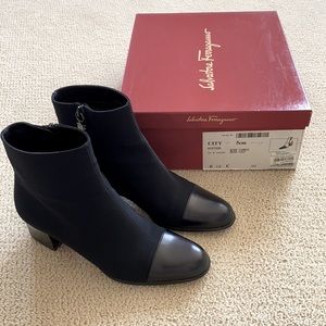 Salvatore Ferragamo Black Booties Size 6.5